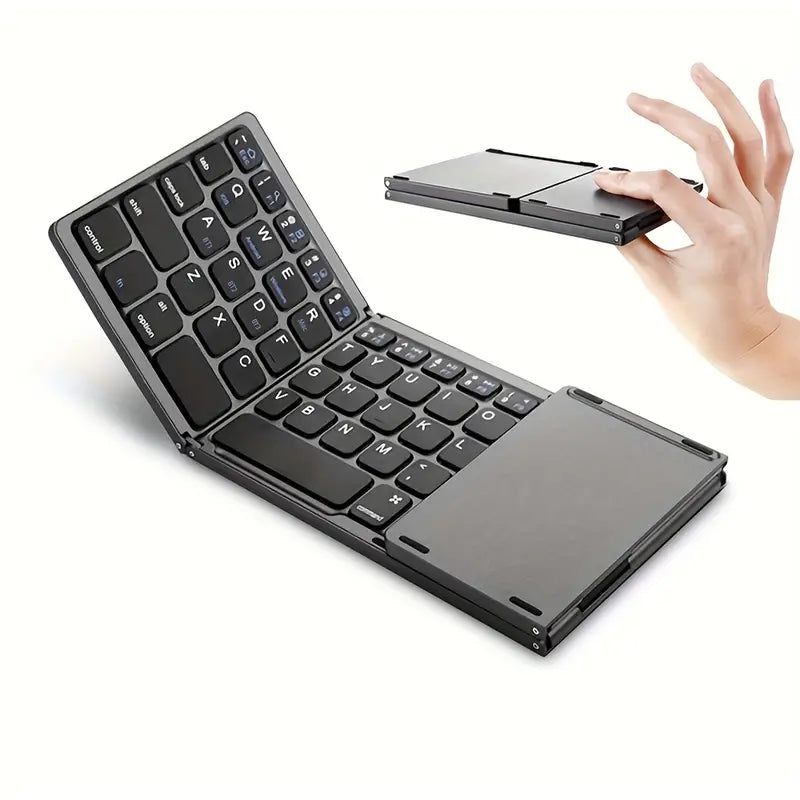 Wireless Three-Fold B033 Portable Keyboard with Touchpad