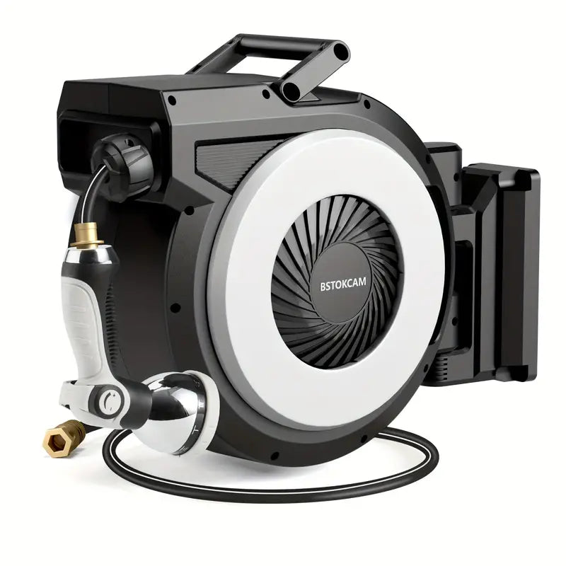 5/8 Inch Retractable Garden Hose with 90ft Wall Mount Hose Reel